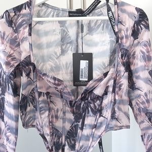 Long Sleeve Corset Top